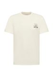 MUSTANG Shirt 'Austin' donkerblauw / oranje / offwhite