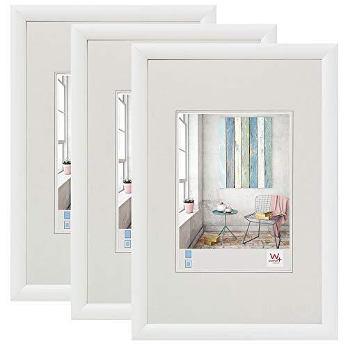 Walther Design KP015W 3-pack Trendstyle kunststof frame 10x15 cm, wit