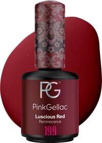 Pink Gellac - 199 Luscious Red Gel Nail Polish - 15ml - Red Gel Polish - Gel Nails