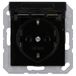 Jung SCHUKO®-wandcontactdoos, 16 A 250 V ~, klapdeksel, duroplast, serie A, zwart