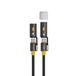 4smarts USB-C naar USB-C 240W 3-in-1 Kabel met Lamp en Aansteker 1.5M Zwart