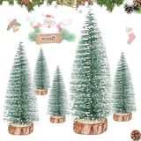 OEM Kleine kerstboom, mini groene dennenboom, miniatuur kunststof kerstboom voor tafeldecoratie en vensterpresentaties (5 formaten)