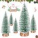 OEM Kleine kerstboom, mini groene dennenboom, miniatuur kunststof kerstboom voor tafeldecoratie en vensterpresentaties (5 formaten)