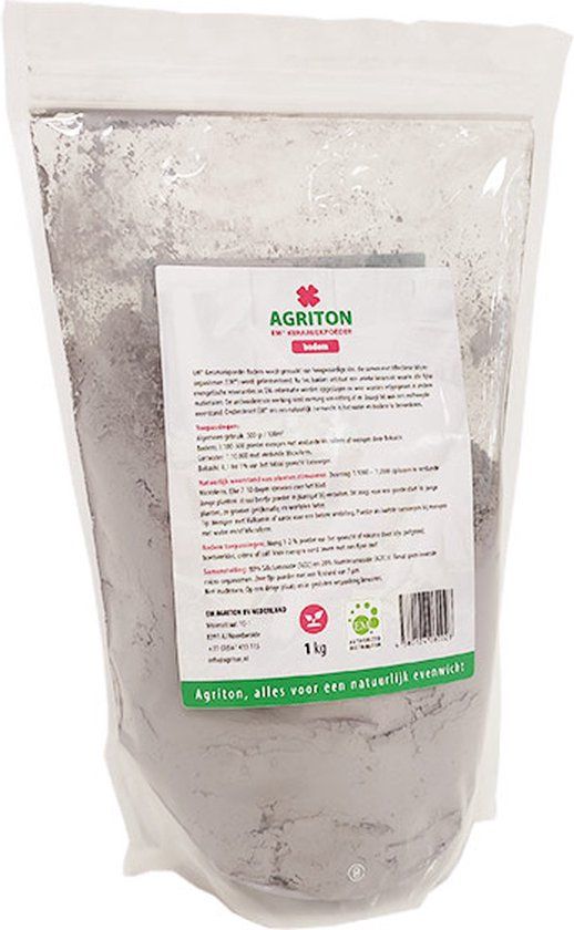 EM Agriton Keramiekpoeder Bodem 1kg - Breed inzetbaar - Bevordert de kwaliteit van water - Reinigende werking