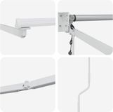 vidaXL Cadre de store extérieur électrique à énergie solaire 4,5 x 3 m Blanc