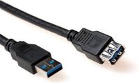ACT SB3043 USB 3.0 A Male naar USB 3.0 A Female Verlengkabel Zwart 2m
