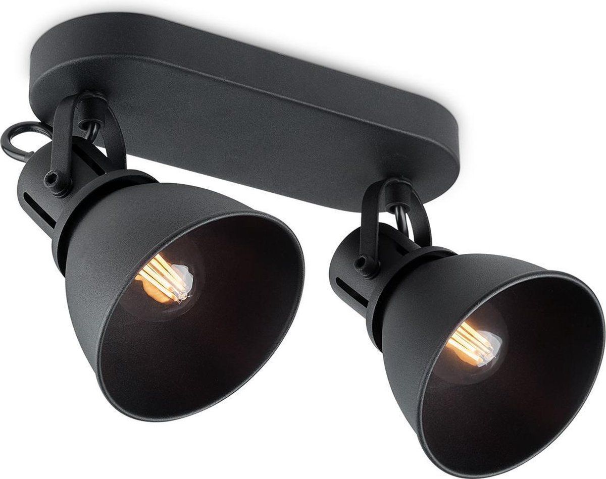 Home Sweet Home LED opbouwspot Fama 2L - zwart | Metaal | E14 | 4W | Dimbaar