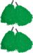 Funny Fashion Cheerballs Pompoms - Set van 4 - Groen - 25 cm