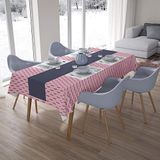 Bonamaison Tafelkleed, Anti-Mold, Sneldrogend, Waterdicht, 100% Polyester Tafellaken, Willekeurig patroon, 140 x 200 Cm - Ontworpen en Vervaardigd in Turkije