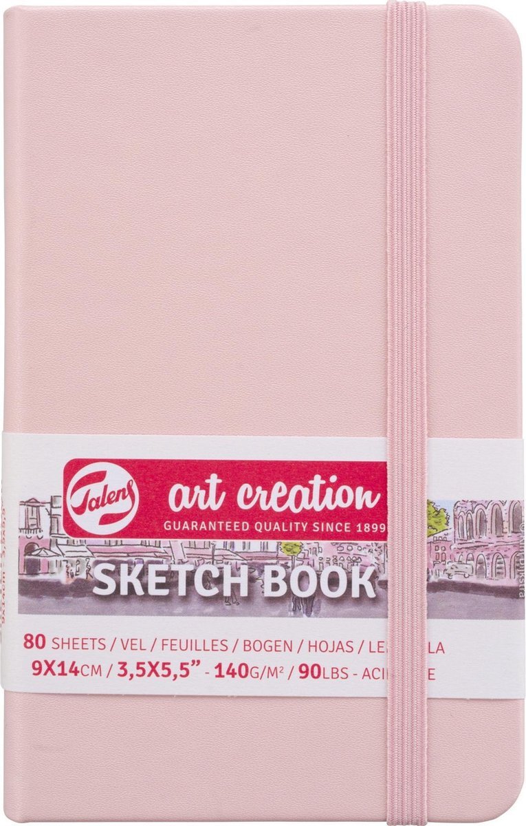 Royal Talens Talens Art Creation Schetsboek 9x14 cm 140gr 80 vel Roze