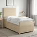 Maison Exclusive - Lit boxspring avec matelas et tête de lit Crème 90 x 200 cm Tissu
