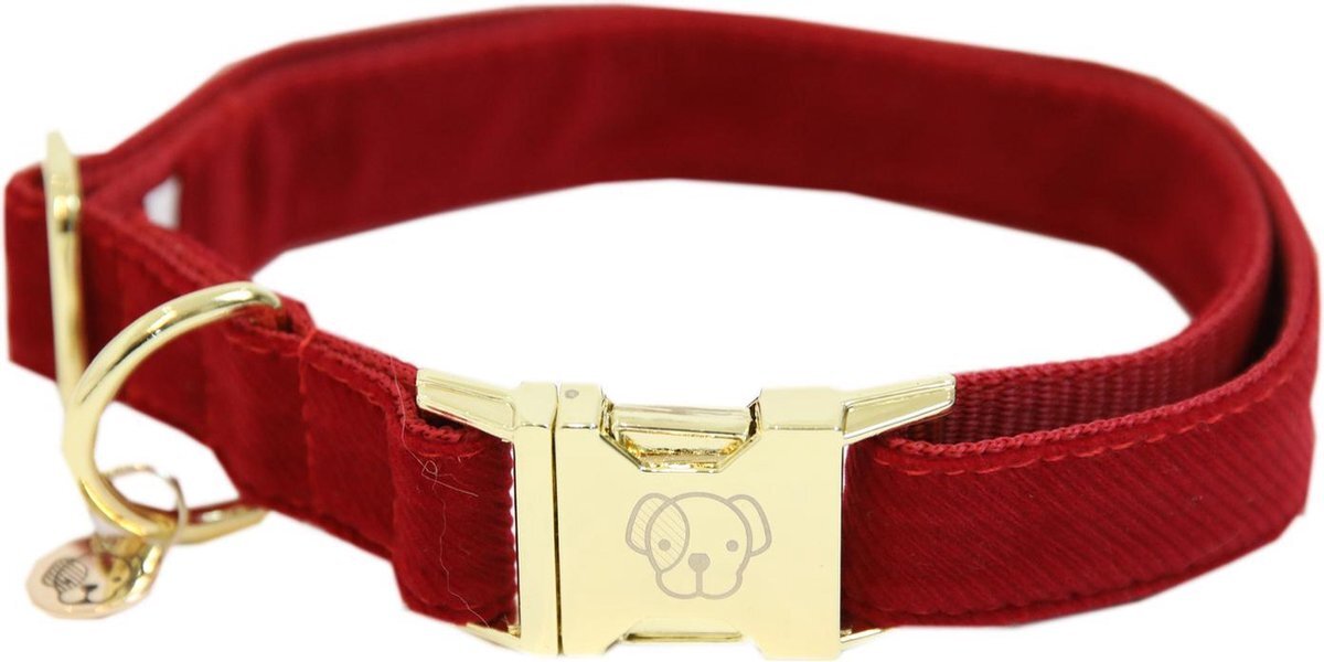 Kentucky Dogwear Hondenhalsband Corduroy - Rood XS rood