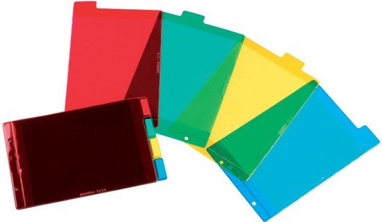 Oxford 100210616 schutkaart Polyvinyl chloride (PVC) Rood, Groen, Geel, Blauw A5