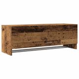 vidaXL Kledingkast - 100x32,5x35 cm - Oud Houtkleurig