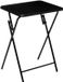 5Five Bijzettafel/tuin tafel Edson - metaal - zwart - 48 x 38 x 64 cm - voor buiten - inklapbaar