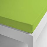 Miracle Home Thermo-hoeslaken, microvezel, verstelbaar en elastisch, koraal, effen, polyester, pistache, 105 x 200 cm