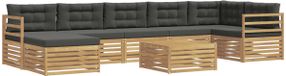 vidaXL Ensemble de canapés d'extérieur 8 pièces blanc et anthracite