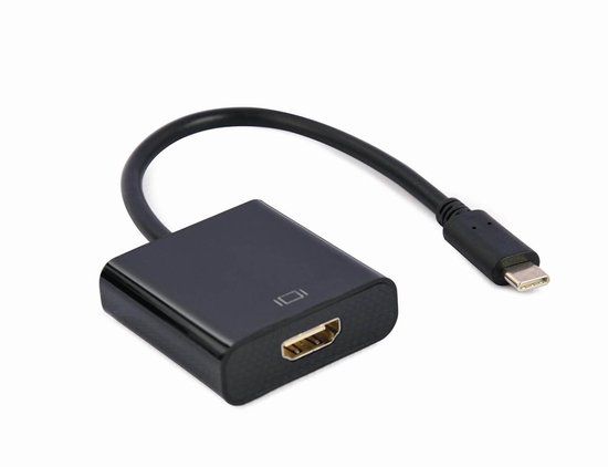 Gembird USB Type-C naar HDMI Adapterkabel - 4K@60Hz - 15 cm - Zwart