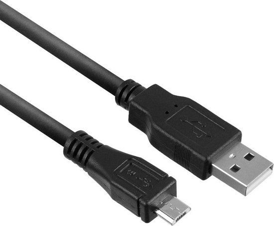 ACT USB 2.0 A Male - Micro B Male Cable 1m - Black - AC3000