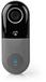Nedis SmartLife Wi-Fi Video Doorbell - Grey - IP53 - Night Vision - microSD - 1MP