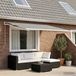 vidaXL Tissu de remplacement pour parasol anthracite et blanc 400 × 300 cm