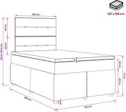 vidaXL Boxspringbed met matras Roze 120 x 190 cm Fluweel