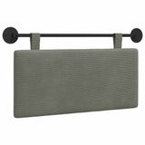 vidaXL Hangend Hoofdbord Corduroy Stof Lichtgrijs