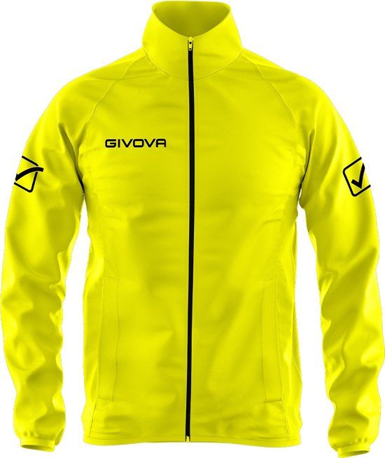 Givova Rain Basico Jas - Geel - Jongens - Maat 10-12 jaar