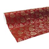 Clairefontaine Premium cadeaupapier rol 50 x 0,70 m roodgouden bladeren