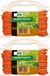Merkloos / Sans marque Meuwissen Agro Bv 2x Oranje touw/draad 4 mm x 20 meter