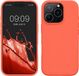 kwmobile telefoonhoesje geschikt voor Apple iPhone 16 Pro - Hoesje met siliconen coating - Smartphone case in levendig koraal