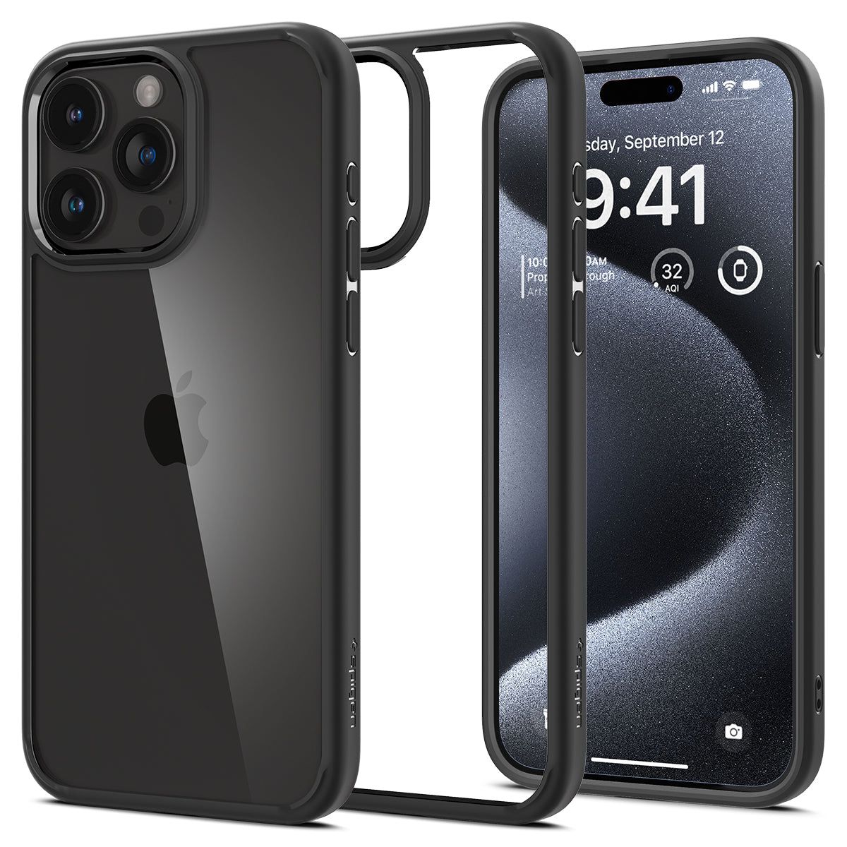 Spigen iPhone 15 Pro Hoesje - Zwart - Cover case