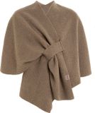 Knit Factory Lina Omslagvest - Taupe - One Size