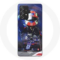 Maniacase Hoesje voor Samsung Galaxy A52 Formule 1 Pierre Gasly F1 autocoureur rood blauw