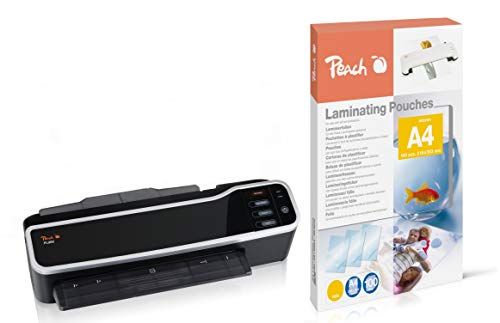 peach PL900 HighSpeed lamineermachine DIN A3 incl. 100 stuks lamineerfolen A4 | klaar om in 60 seconden | 2x250 Mic. | 1000 mm/min - meer dan 2 DIN A3 pagina's | automatische folieherkenning