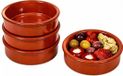Concorde Iberica Tapas schaaltjes Alicante - 4x - 18 x 6.5 cm - terracotta - met handvatten