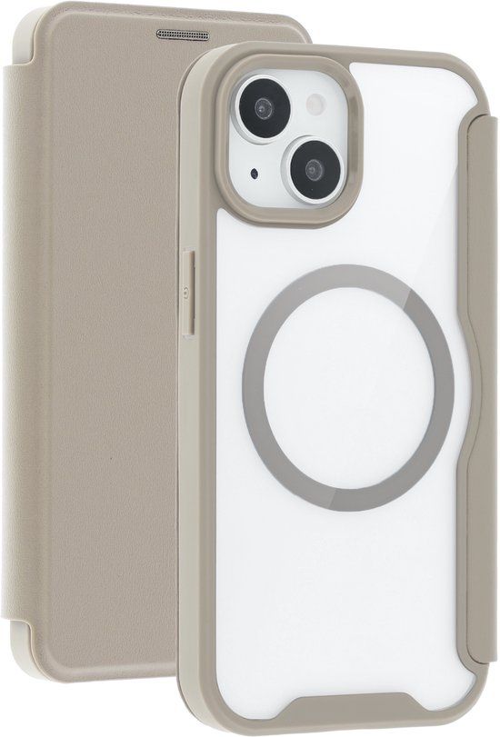 imoshion Transparante Bookcase met MagSafe voor de Apple iPhone 15 - Beige