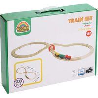 Koopman Top1Toys Houten Treinbaan 20-delig
