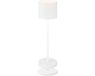 B.K.Licht BRILONER Sigo - Oplaadbare Tafellamp - met laadstation - snoerloze lamp - dimbaar - voor binnen en buiten - Ø12,5 x 39,5 cm - wit