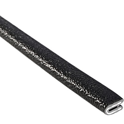 TRIM-LOK Trim-Lok Rand Trim PVC/Aluminium met Getextureerde Zwarte Finish (Lengte 25-100 Voet), 25 ', 1