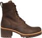 Panama Jack Padma bottines à lacets pour femmes en cuir marron avec talon