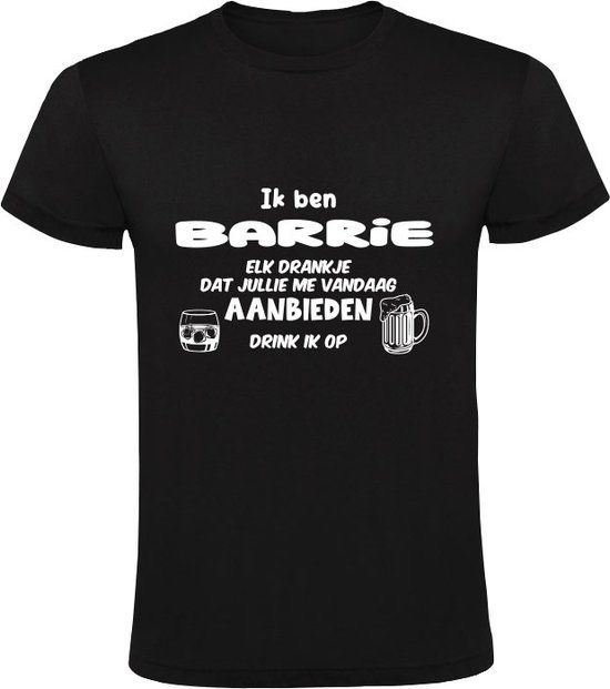 Sol's Ik ben Barrie Heren T-shirt - Zwart - 3XL - Verjaardagscadeau