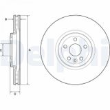 DELPHI Disques de frein pour JAGUAR: XF, F Pace, I Pace, XE & LAND ROVER: Range Rover (Ref: BG9178C)