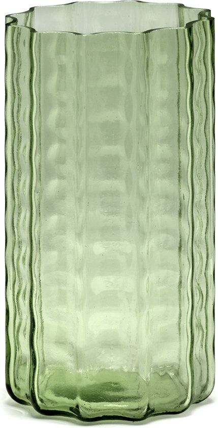 Serax Green Wave Vase - Green - D 12 cm - H 21 cm