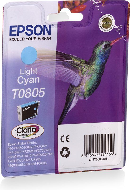 Epson Hummingbird T0805 Light Cyan Ink Cartridge