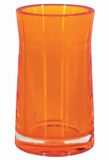 Spirella Max Tandenborstelhouder – Acryl Borstelhouder en Tandpasta Houder voor de Badkamer – Oranje