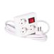 Witte stekkerdoos, 3 stopcontacten met schakelaar, kabel 3 m, 3680 W, 16 A, 250 V, EU-stekker