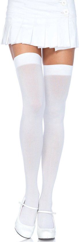 Rode kanten nylon hold-up kousen - One size