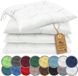 NatureMark Zitkussen stoelkussen met linten 40x40cm set van 4 naturel/crème