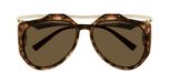 Saint Laurent Sl M137/f Amelia Lunettes De Soleil Femme Havane Pilote Vert 55mm